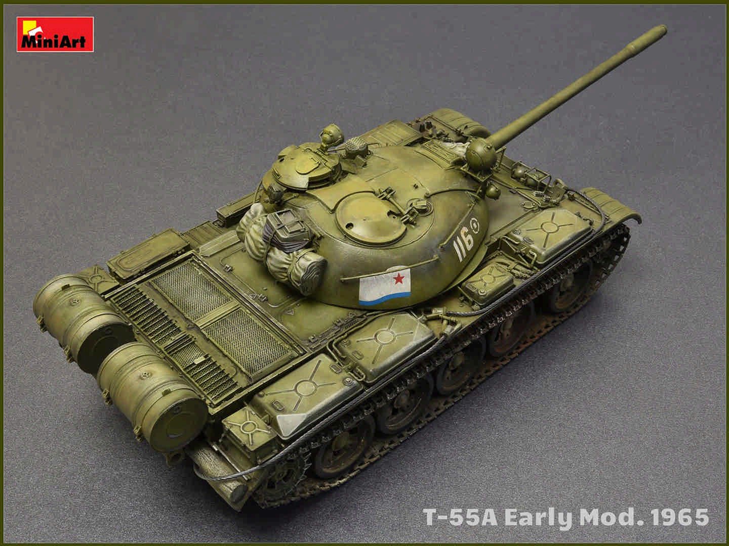 MiniArt 1:35 T-55A Early Mod. 1965 Plastic Model Kit - Battle Born Hobby