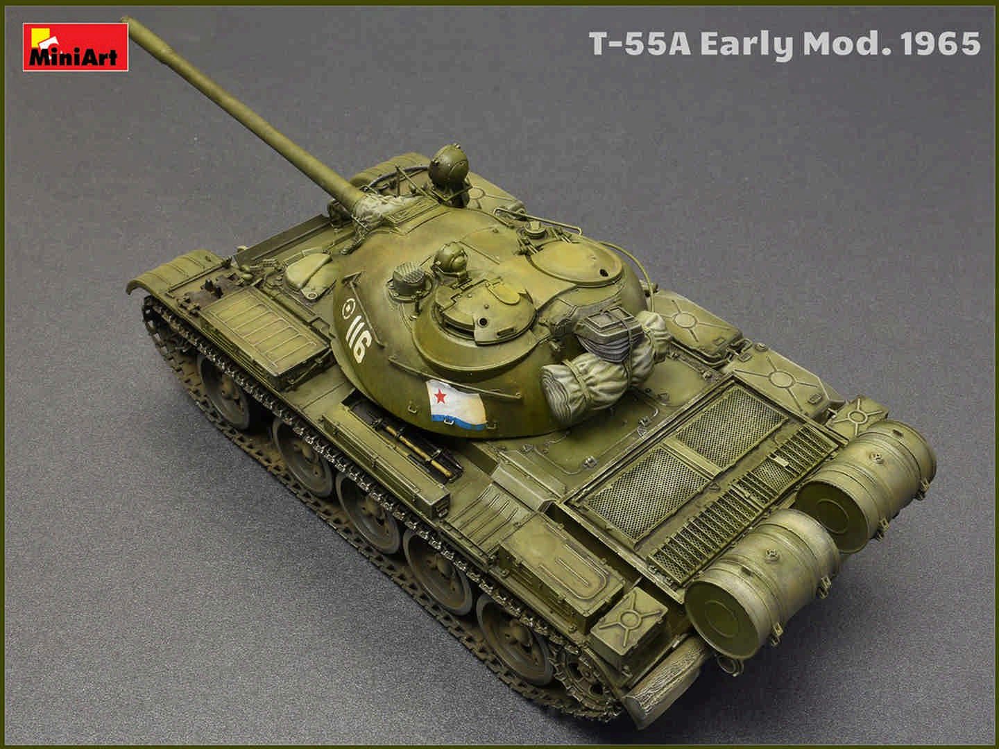 MiniArt 1:35 T-55A Early Mod. 1965 Plastic Model Kit - Battle Born Hobby