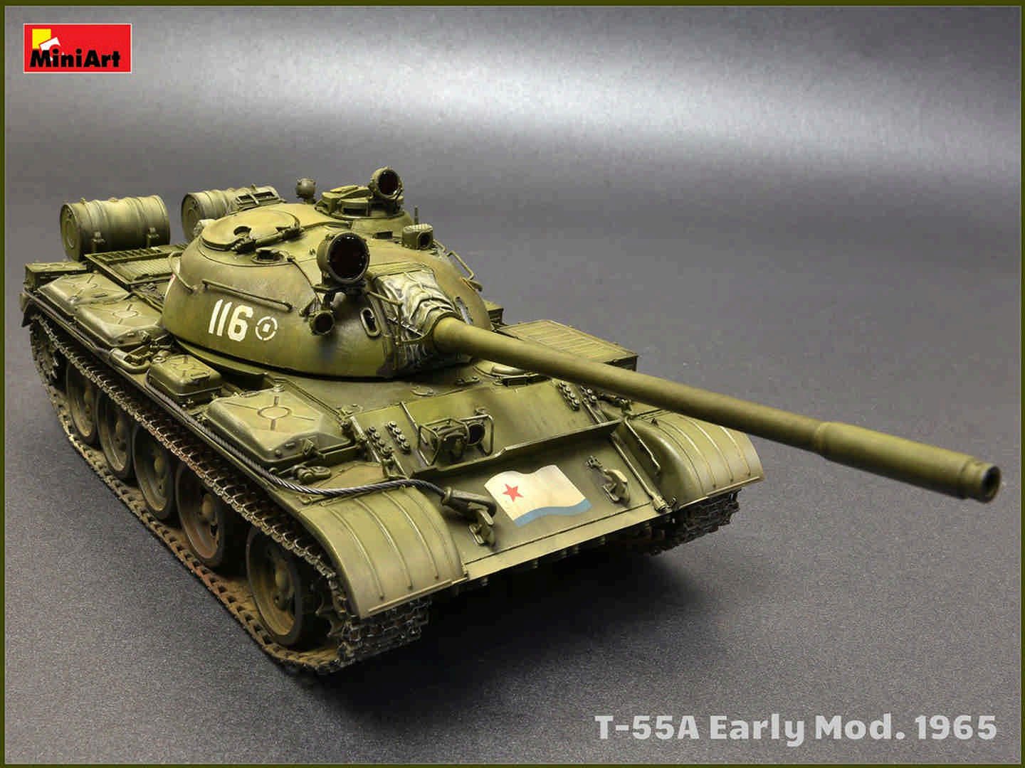 MiniArt 1:35 T-55A Early Mod. 1965 Plastic Model Kit - Battle Born Hobby