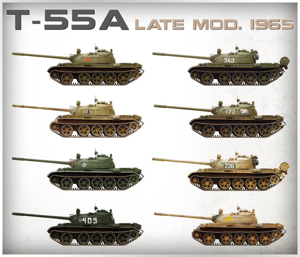 MiniArt 1:35 T-55A Late Mod. 1965 Plastic Model Kit - Battle Born Hobby