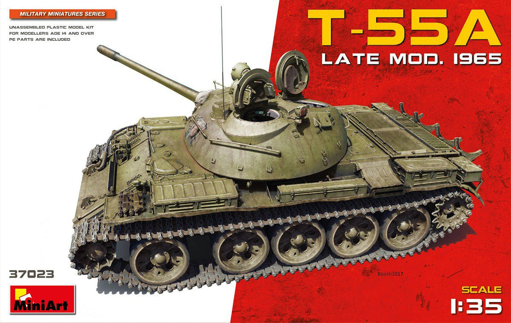MiniArt 1:35 T-55A Late Mod. 1965 Plastic Model Kit - Battle Born Hobby
