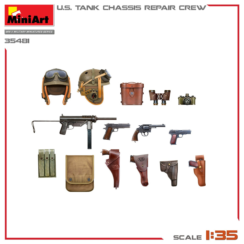 MiniArt 1:35 U.S. Tank Chassis Repair Crew Figure Set - Battle Born Hobby