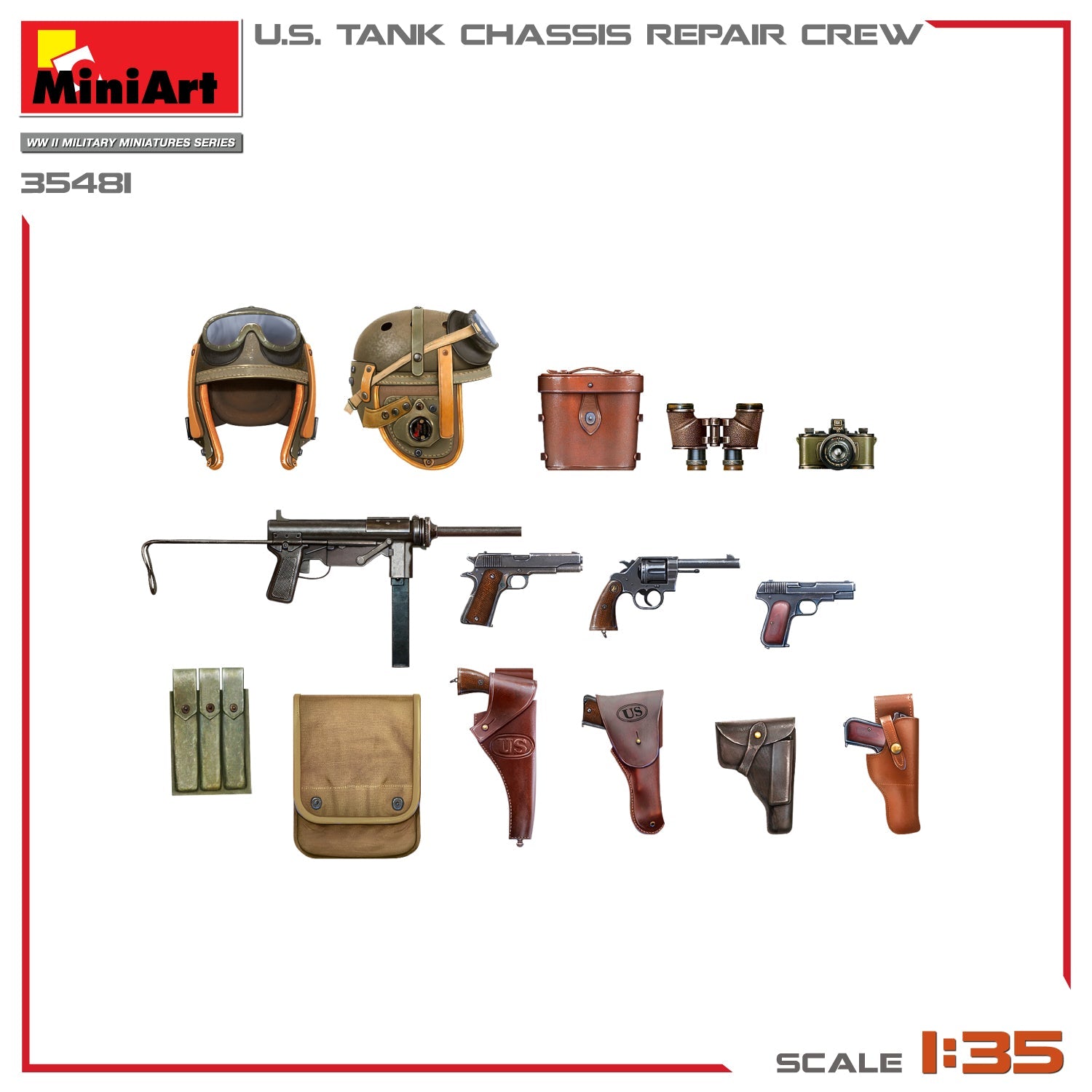 MiniArt 1:35 U.S. Tank Chassis Repair Crew Figure Set - Battle Born Hobby