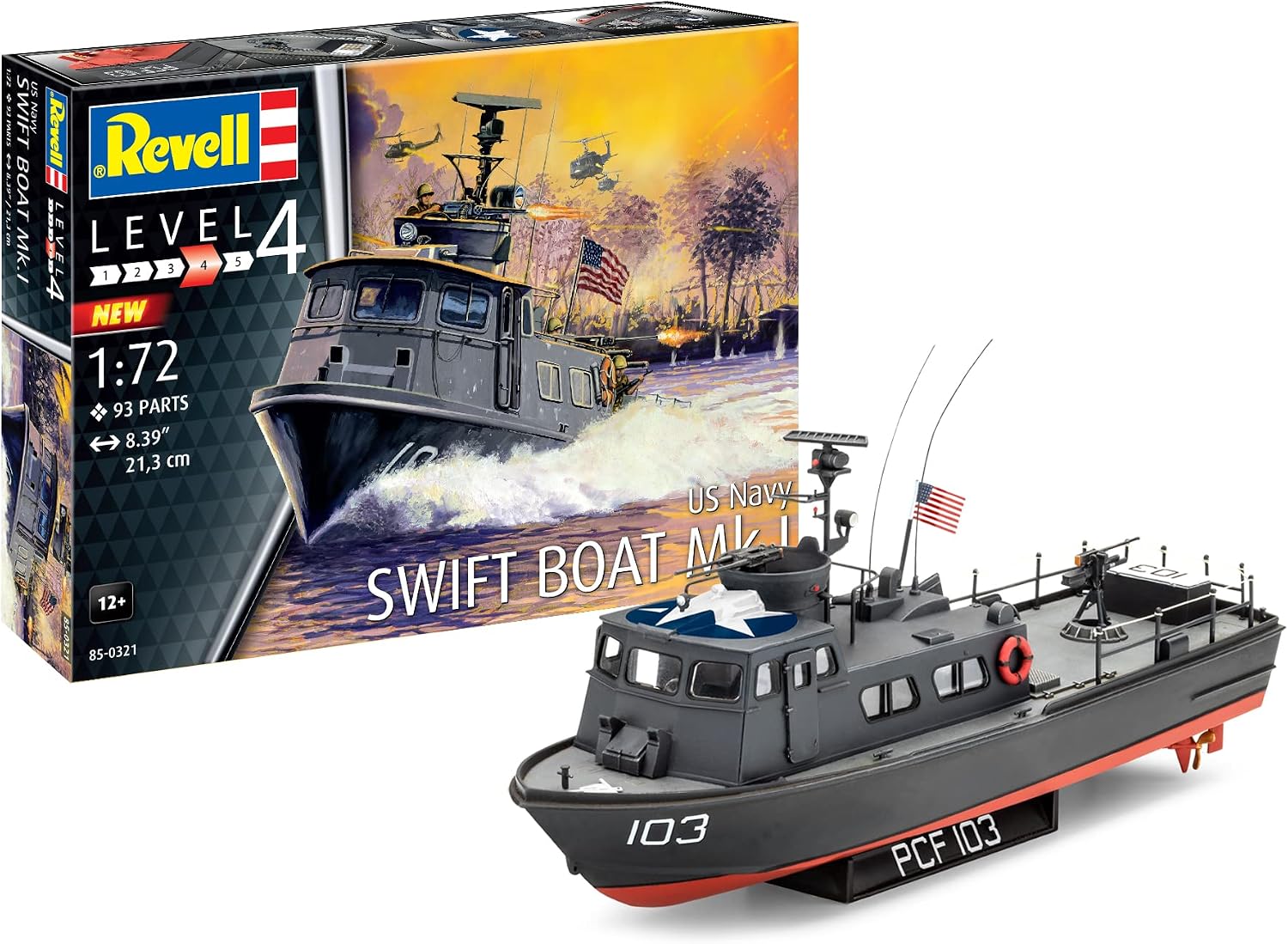 Revell Germany 1:72 U.S. Navy Swift Boat Mk. I Plastic Model Kit - Battle Born Hobby