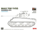 Rye Field Model 1:35 M4A3(76)W VVSS Sherman Late Standard Version Plastic Model Kit - Battle Born Hobby
