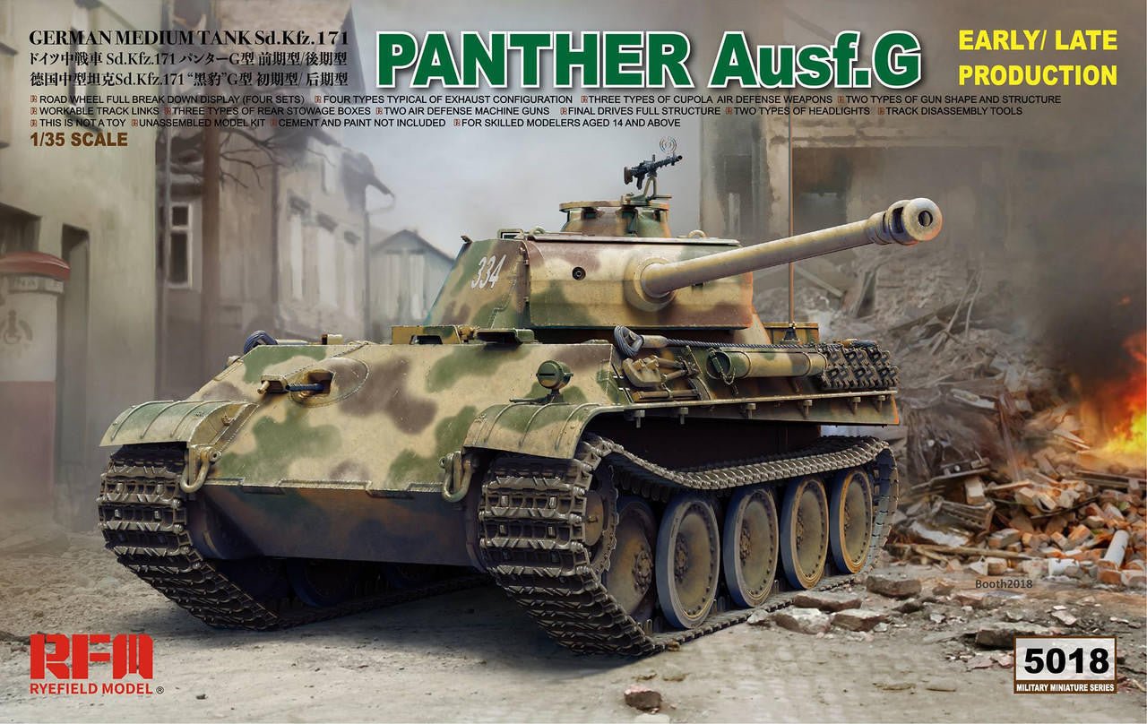 Rye Field Model 1:35 Panther Ausf. G Sd.Kfz. 171 (Early/Late Production) - Battle Born Hobby