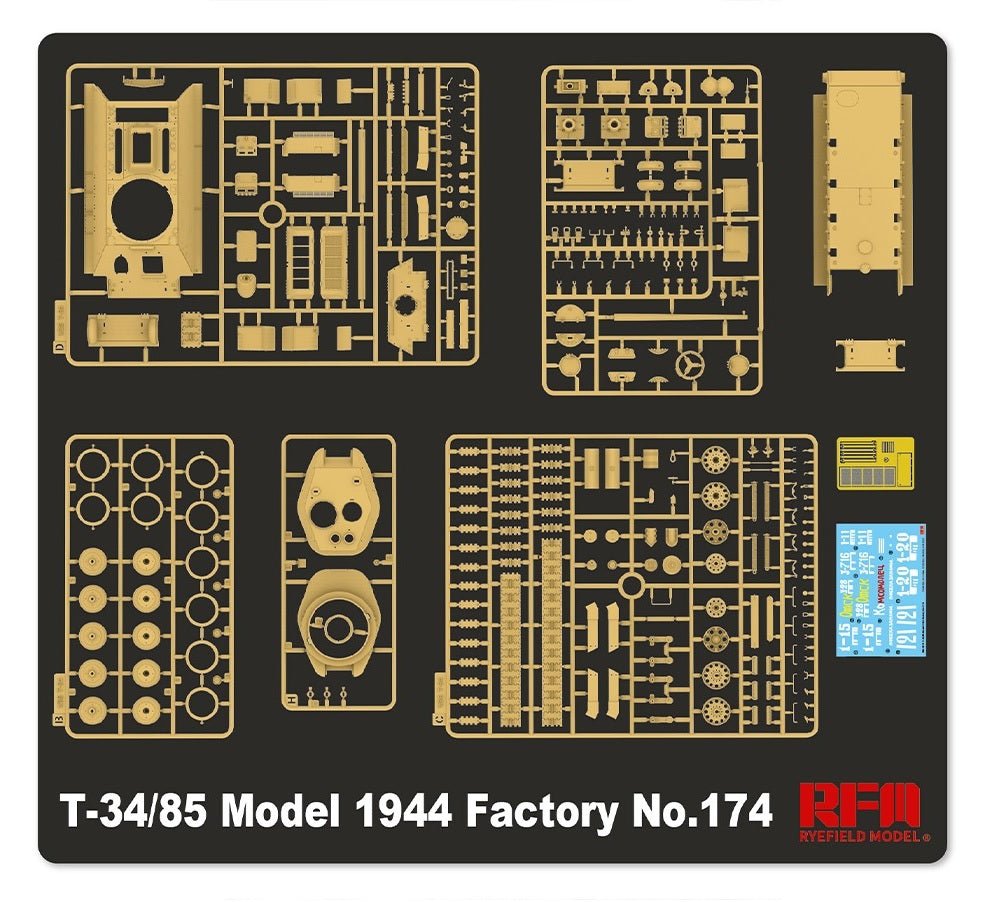 Rye Field Model 1:35 T-34/85 Model 1944 Factory No. 174 - Battle Born Hobby