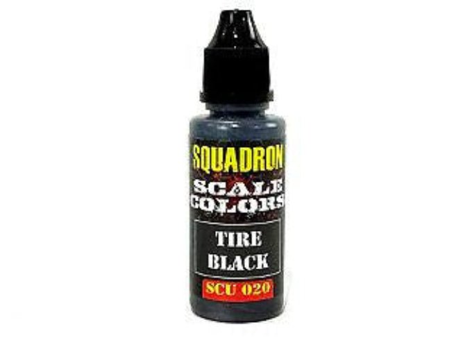 Squadron Colors Tire Black Acrylic Airbrush Paint (15ml Bottle) - Battle Born Hobby