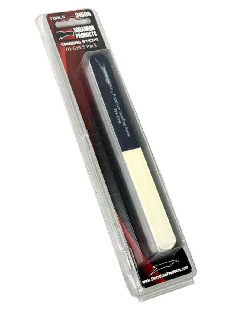 Squadron Tools 5-Pack Tri-Grit Sanding Sticks - Battle Born Hobby
