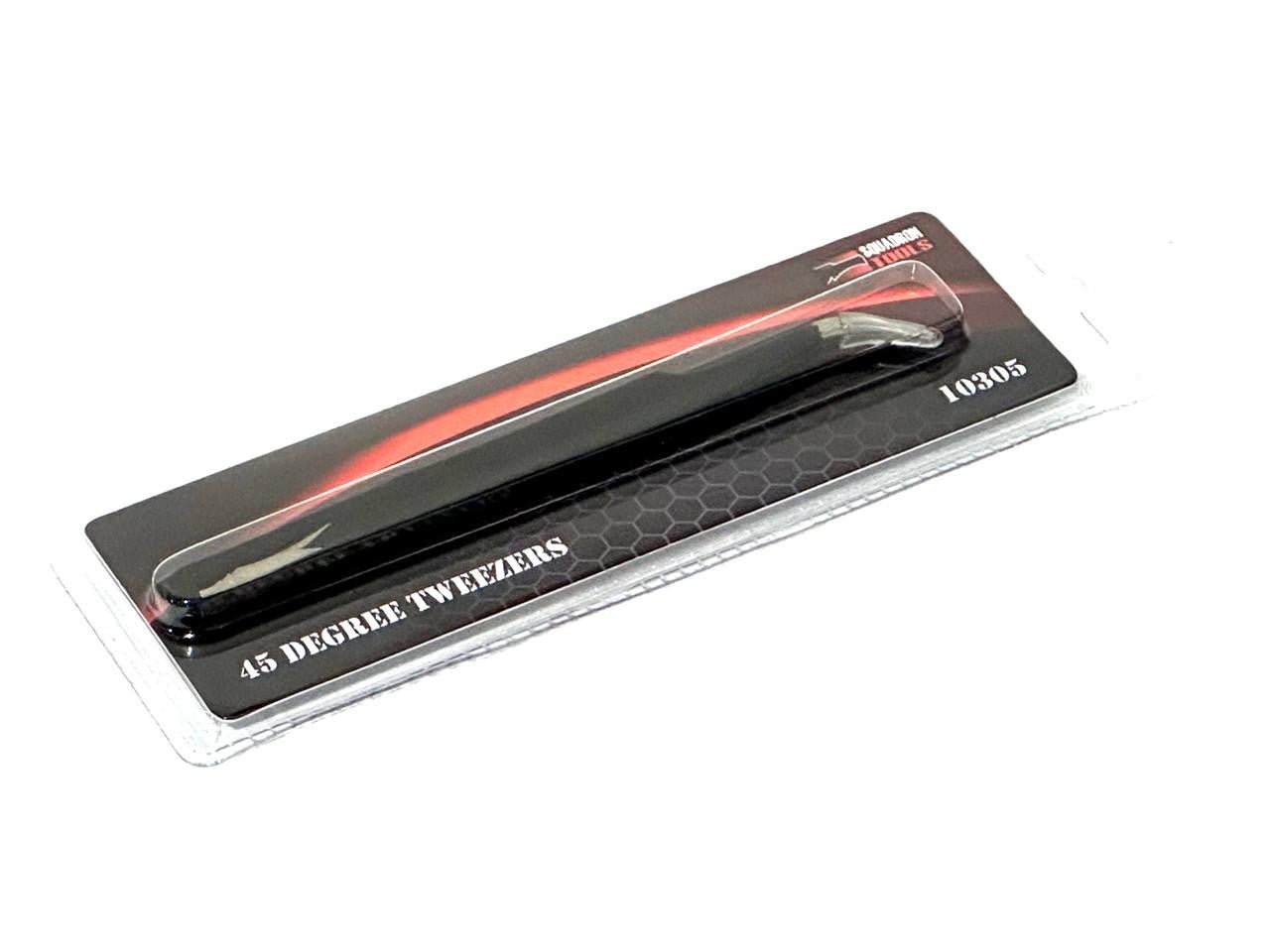 Squadron Tools Fine Point 45 Degree Curve Tweezers - Battle Born Hobby