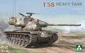Takom 1/35 T58 Heavy Tank plastic model kit box art featuring the experimental U.S. Cold War heavy tank prototype