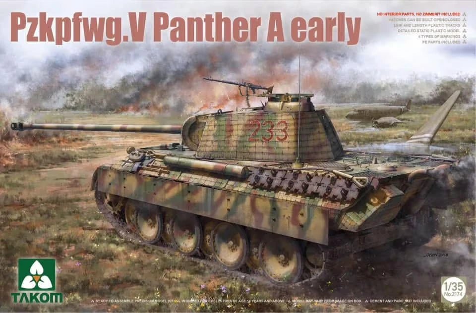 Takom 1/35 Pz.Kpfw.V Panther Ausf.A Early WWII Tank Model Kit - Battle Born Hobby