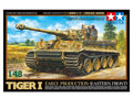 Model tank kit box for Tiger I early production on a Tamiya branded box