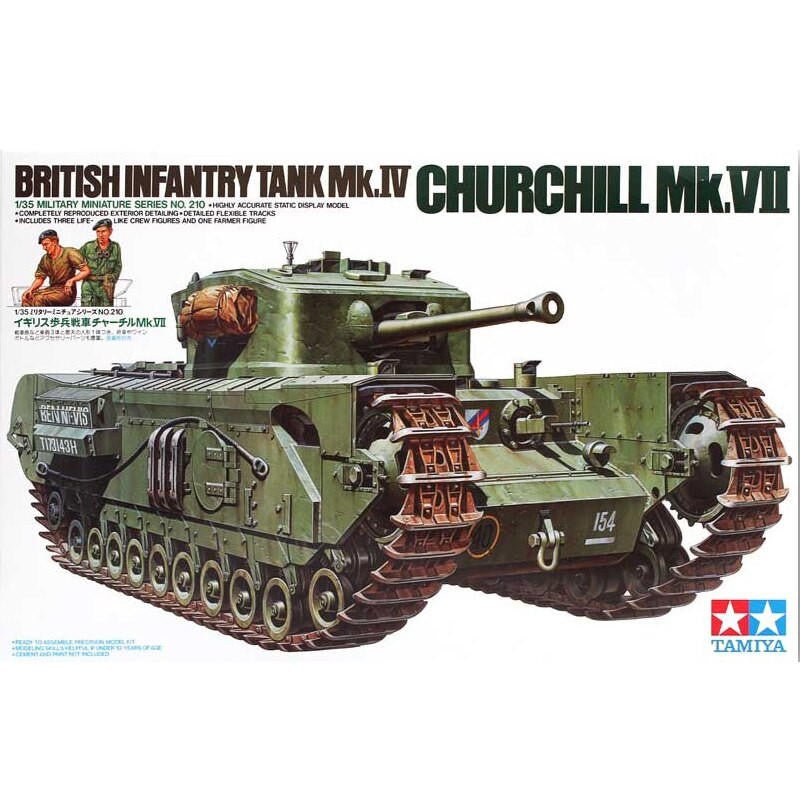 Tamiya 1:35 British Churchill Mk VII Tank Plastic Model Kit - Battle Born Hobby