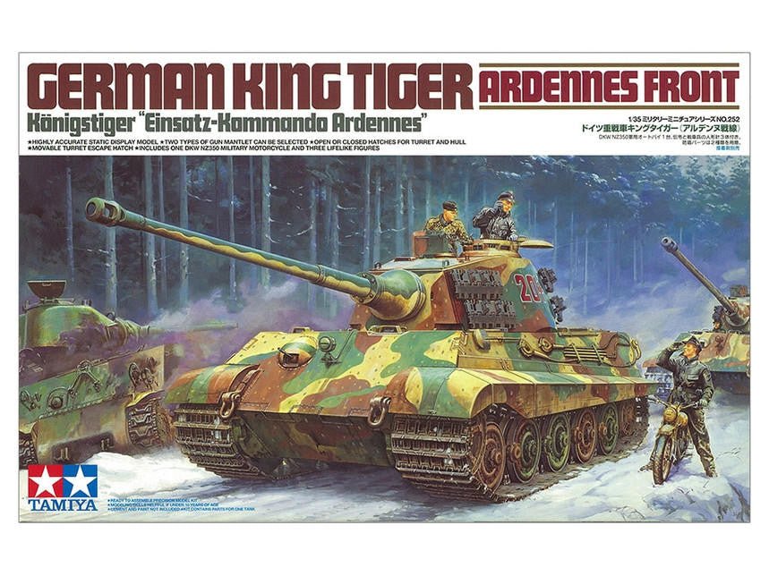 Tamiya 1/35 German King Tiger Ardennes Front Plastic Model Kit - Battle Born Hobby