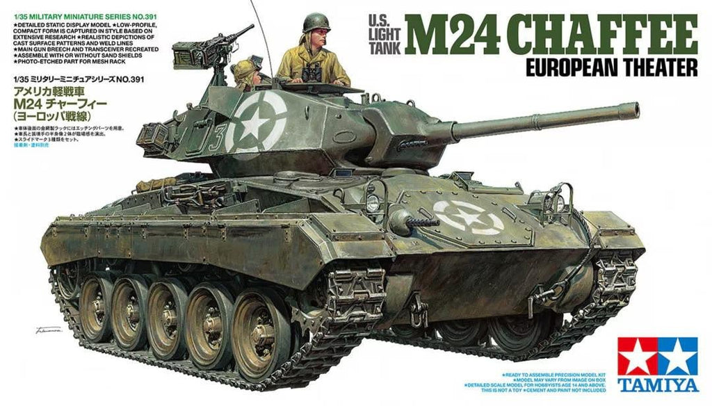 Tamiya 1:35 M24 Chaffee European Theater Plastic Model Kit (New Tooling) - Battle Born Hobby