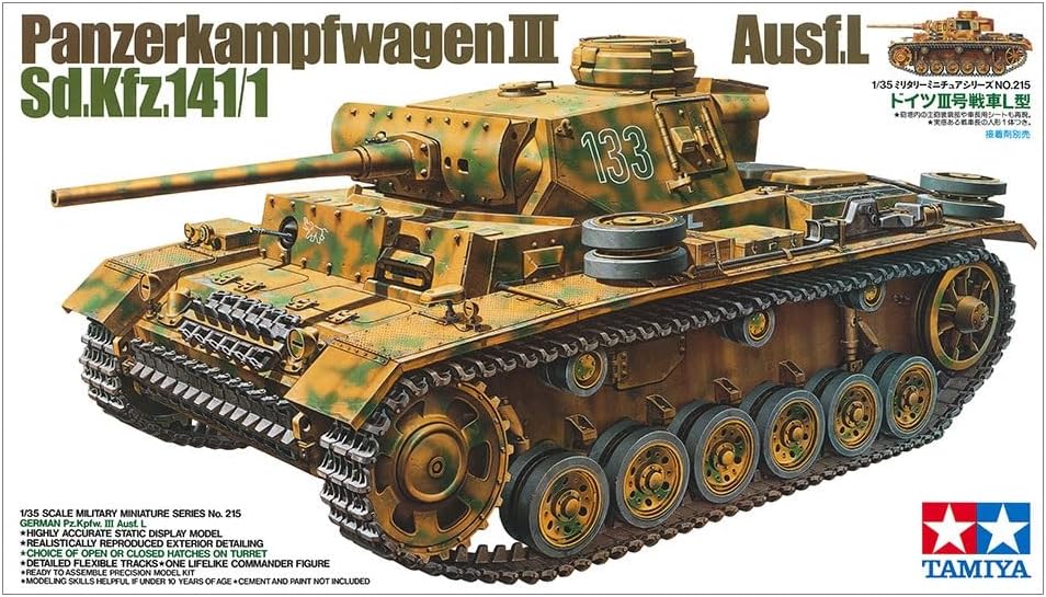 Tamiya 1/35 Pz.Kpfw. III Ausf. L Plastic Model Kit - Battle Born Hobby