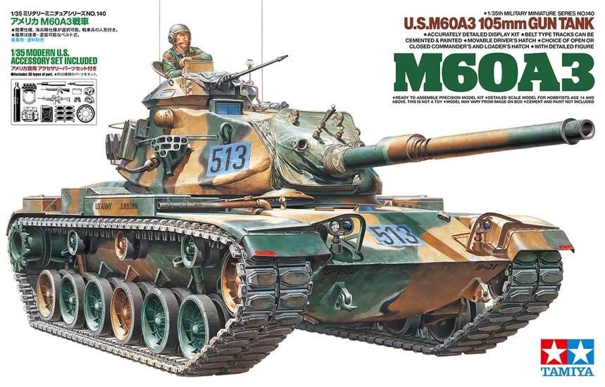 Tamiya 1:35 U.S. M60A3 105mm Gun Tank - Battle Born Hobby
