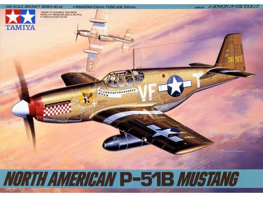 Tamiya 1/48 P-51B Mustang Plastic Model Kit - Battle Born Hobby