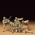 Tamiya 35192 U.S. Army Assault Infantry Set 1/35 scale WWII plastic model figures, painted soldiers with M1 Garand rifles and a BAR in assault poses
