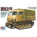 Tamiya 35394 RSO/01 German Tractor 1/35 scale plastic model kit box art with canvas-covered cargo bed and driver figure