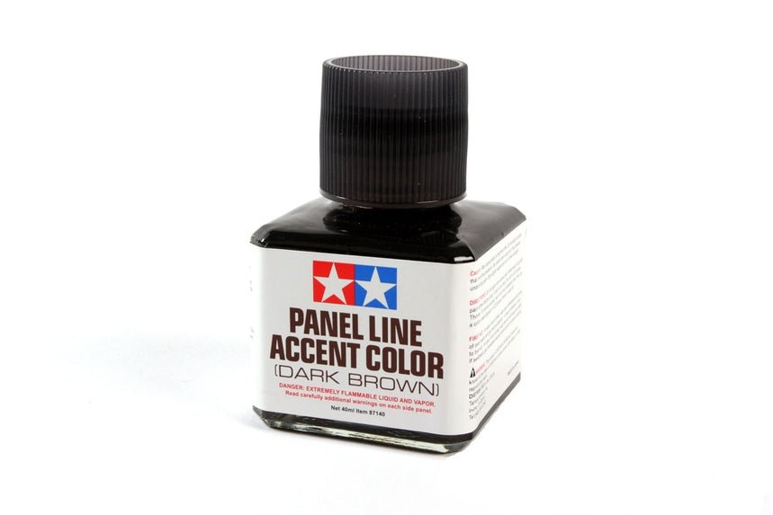 Tamiya Dark Brown Panel Line Accent Color (40ml Bottle) - Battle Born Hobby