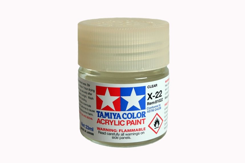 Tamiya Large Acrylic Paint X-22 Clear - Battle Born Hobby