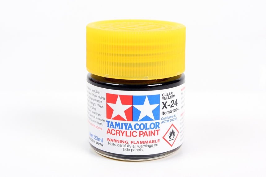 Tamiya Large Acrylic Paint X-24 Clear Yellow - Battle Born Hobby
