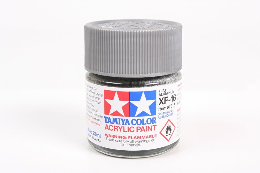 Tamiya Large Acrylic Paint XF-16 Flat Aluminum - Battle Born Hobby