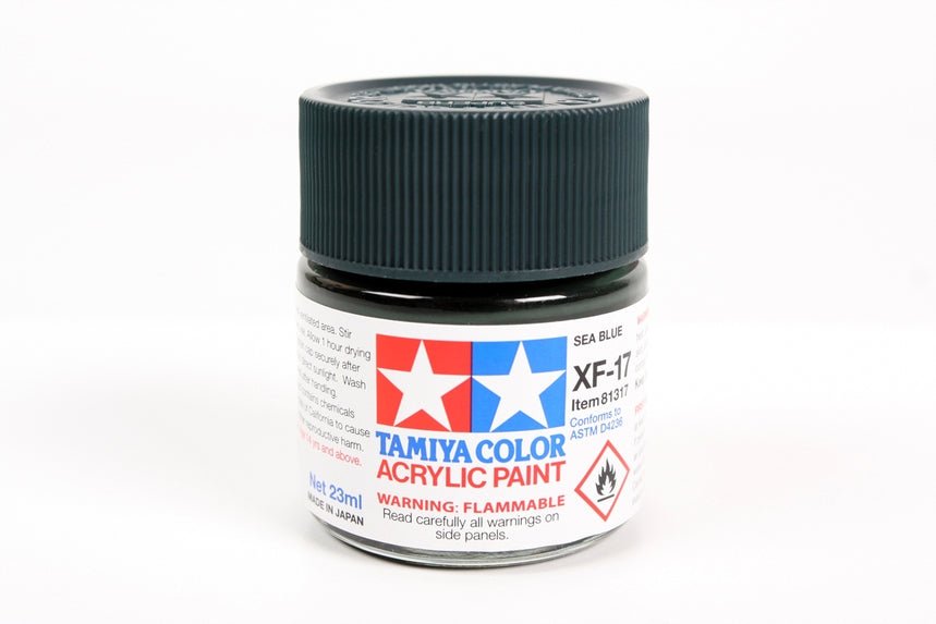 Tamiya Large Acrylic Paint XF-17 Sea Blue - Battle Born Hobby