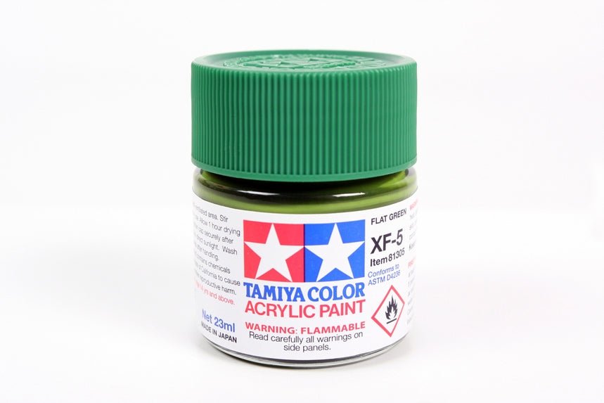 Tamiya Large Acrylic Paint XF-5 Flat Green - Battle Born Hobby