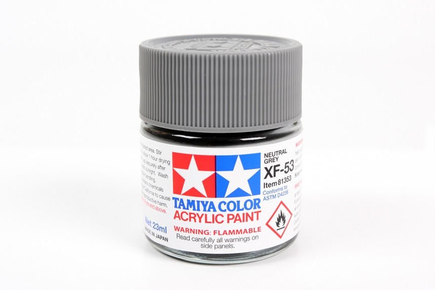 Tamiya Large Acrylic Paint XF-53 Neutral Grey 23ml - Battle Born Hobby