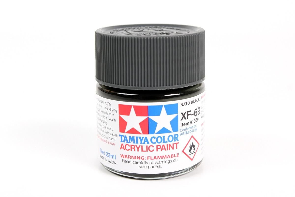 Tamiya Large Acrylic Paint XF-69 NATO Black - Battle Born Hobby