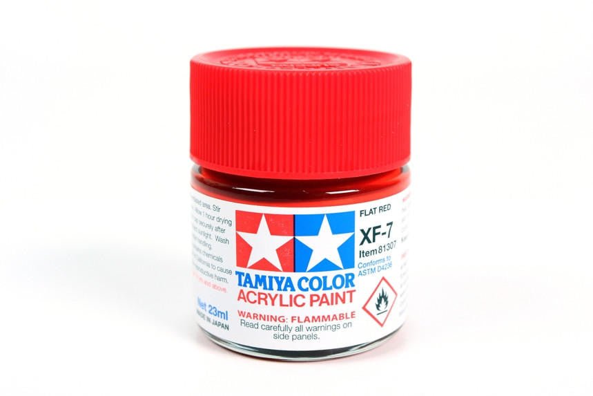 Tamiya Large Acrylic Paint XF-7 Flat Red 23ml - Battle Born Hobby