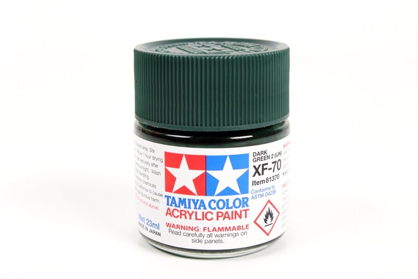 Tamiya Large Acrylic Paint XF-70 Dark Green 2 - Battle Born Hobby