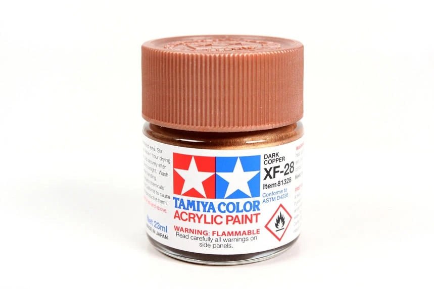 Tamiya XF-28 Dark Copper 23ml Acrylic Paint - Battle Born Hobby