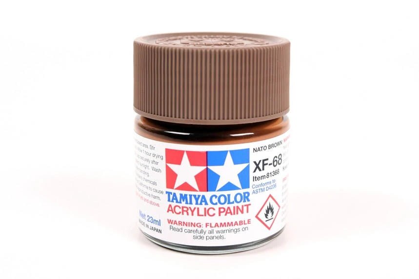 Tamiya XF-68 NATO Brown 23ml Acrylic Paint - Battle Born Hobby