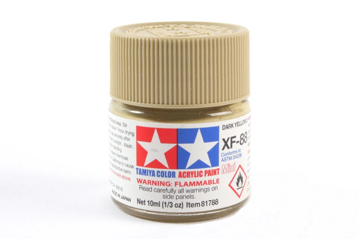 Tamiya XF-88 Dark Yellow 2 Mini Acrylic Paint 10ml