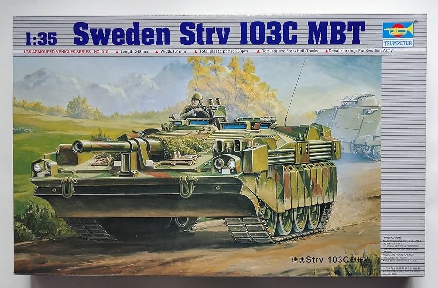 Trumpeter 1/35 Swedish Strv 103C MBT Plastic Model Kit - Battle Born Hobby