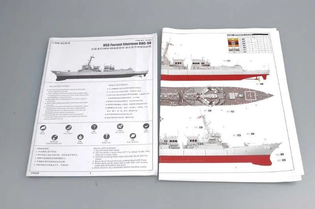 Trumpeter 1/350 USS Forrest Sherman DDG-98 Arleigh Burke Class Guided Missile Destroyer - Battle Born Hobby