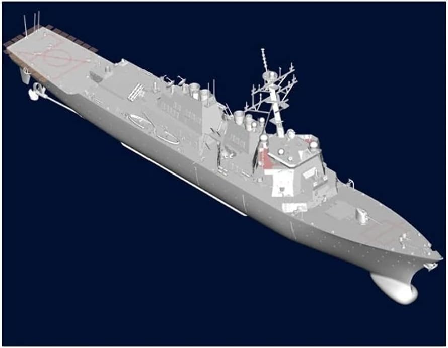 Trumpeter 1/350 USS Hopper DDG-70 Arleigh Burke Class Destroyer completed CAD model render
