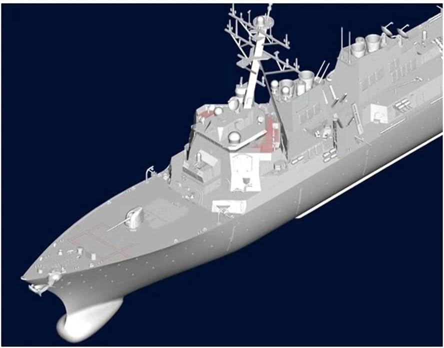Trumpeter 1/350 USS Hopper DDG-70 bridge and superstructure detail CAD render