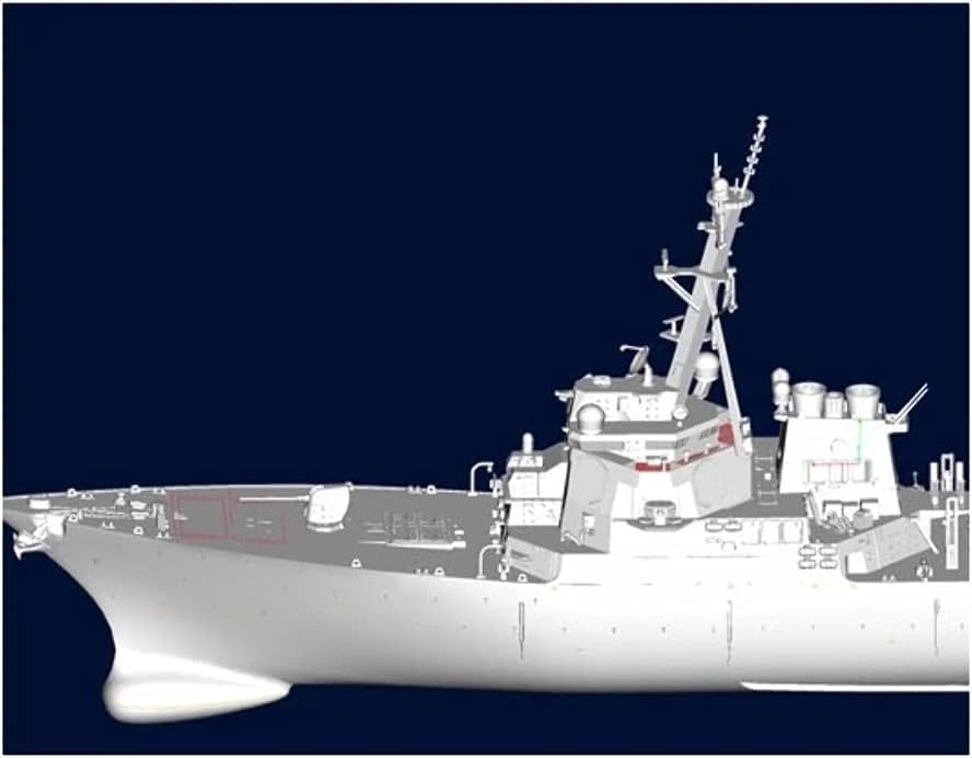 Trumpeter 1/350 USS Hopper DDG-70 bow and forward deck detail CAD render