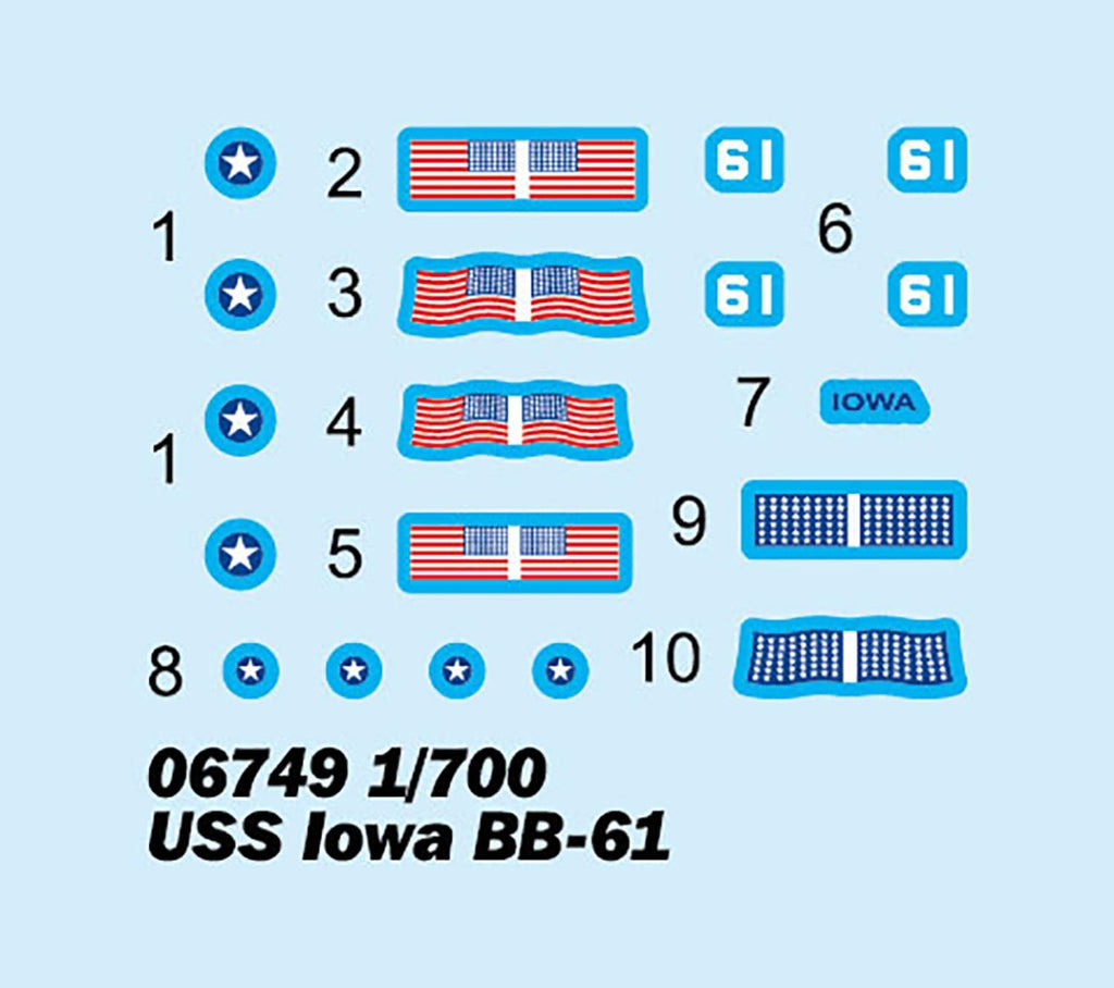 Trumpeter USS Iowa BB-61 Battleship 1945 1/700 - Battle Born Hobby