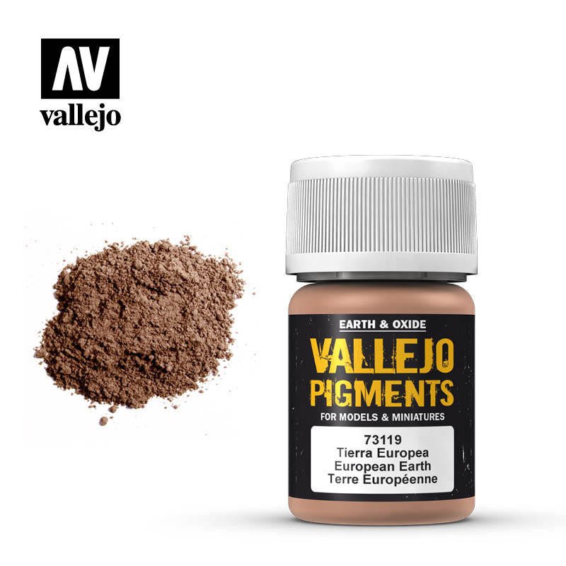 Vallejo 30ml Bottle European Earth Pigment Powder - Battle Born Hobby