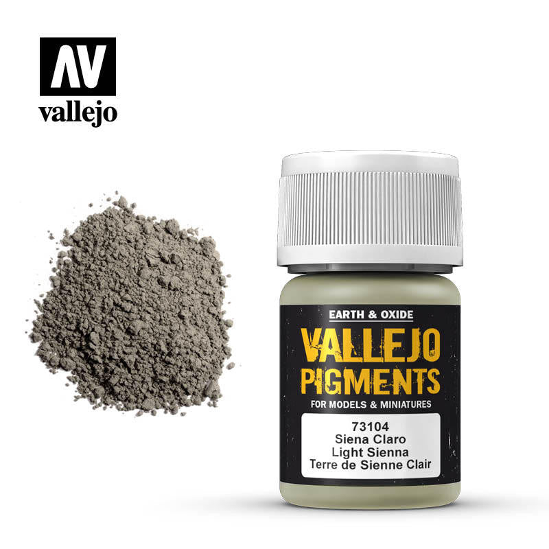 Vallejo 30ml Bottle Light Sienna Pigment Powder - Battle Born Hobby