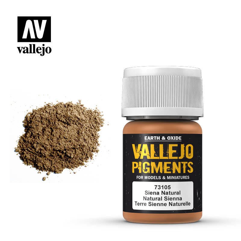 Vallejo 30ml Bottle Natural Sienna Pigment Powder - Battle Born Hobby