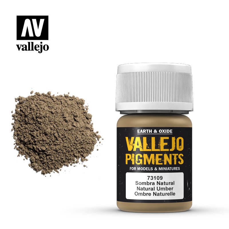 Vallejo 30ml Bottle Natural Umber Pigment Powder - Battle Born Hobby