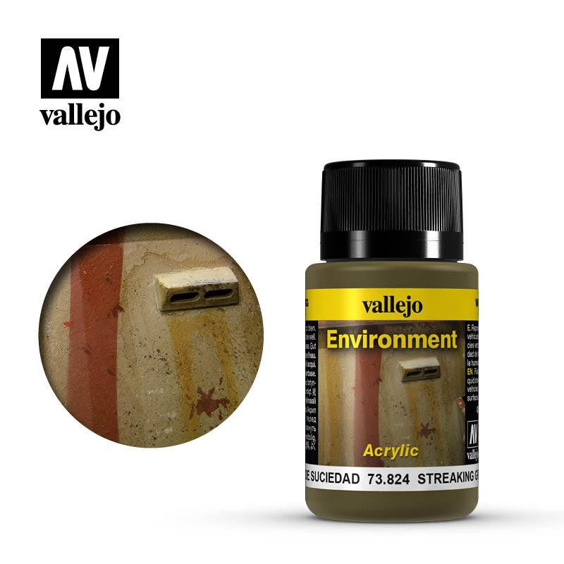 Vallejo 40ml Bottle Streaking Grime Weathering Effect - Battle Born Hobby