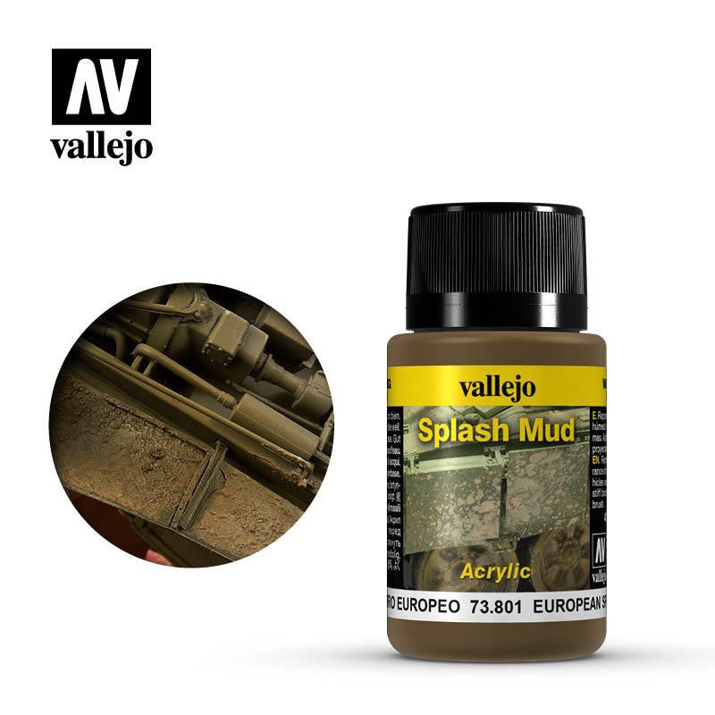 Vallejo 40ml European Splash Mud Weathering Effect - Battle Born Hobby